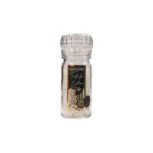 White Sicily Salt With Summer Truffle Grinder